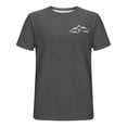 thumbnail image 4 of Ceisia Men's Big & Tall Mountain Range Print T Shirt Short Sleeve Minimalist Design Crew Neck Casual Regular Fit Soft Cotton Outdoor Top Dark Gray XXXL Gifts for Father, 4 of 5