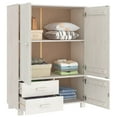 thumbnail image 6 of vidaXL Wardrobe White Solid Pine Wood, MDF Medium Wardrobe Rectangular, 6 of 9
