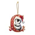 thumbnail image 6 of Penguin Letter Christmas Ornament,2D Personalized Initial Hanging Ornament for Christmas Tree,DIY Xmas Decor,Holiday Gift for Family,Friends(C), 6 of 7