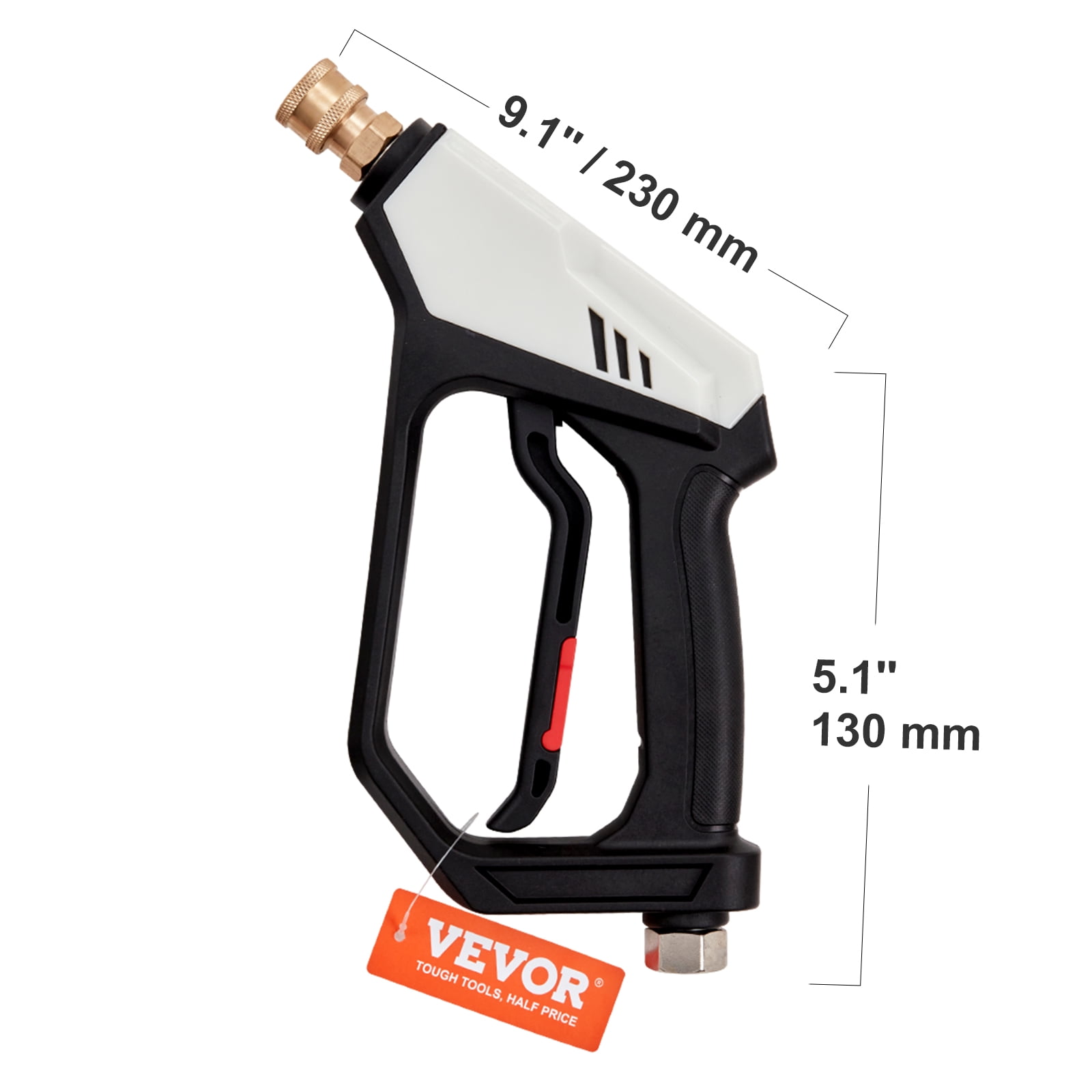 VEVOR 1/4'' High Pressure Washer Gun 5000PSI Power Wash Foam Spray w/ Nozzle
