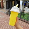 thumbnail image 4 of Smoothies Cup Ecológico Doble Capa Silicona Slushy Ice Cream Maker para el hogar,Azul,11 Feliz Sencillez, 4 of 4