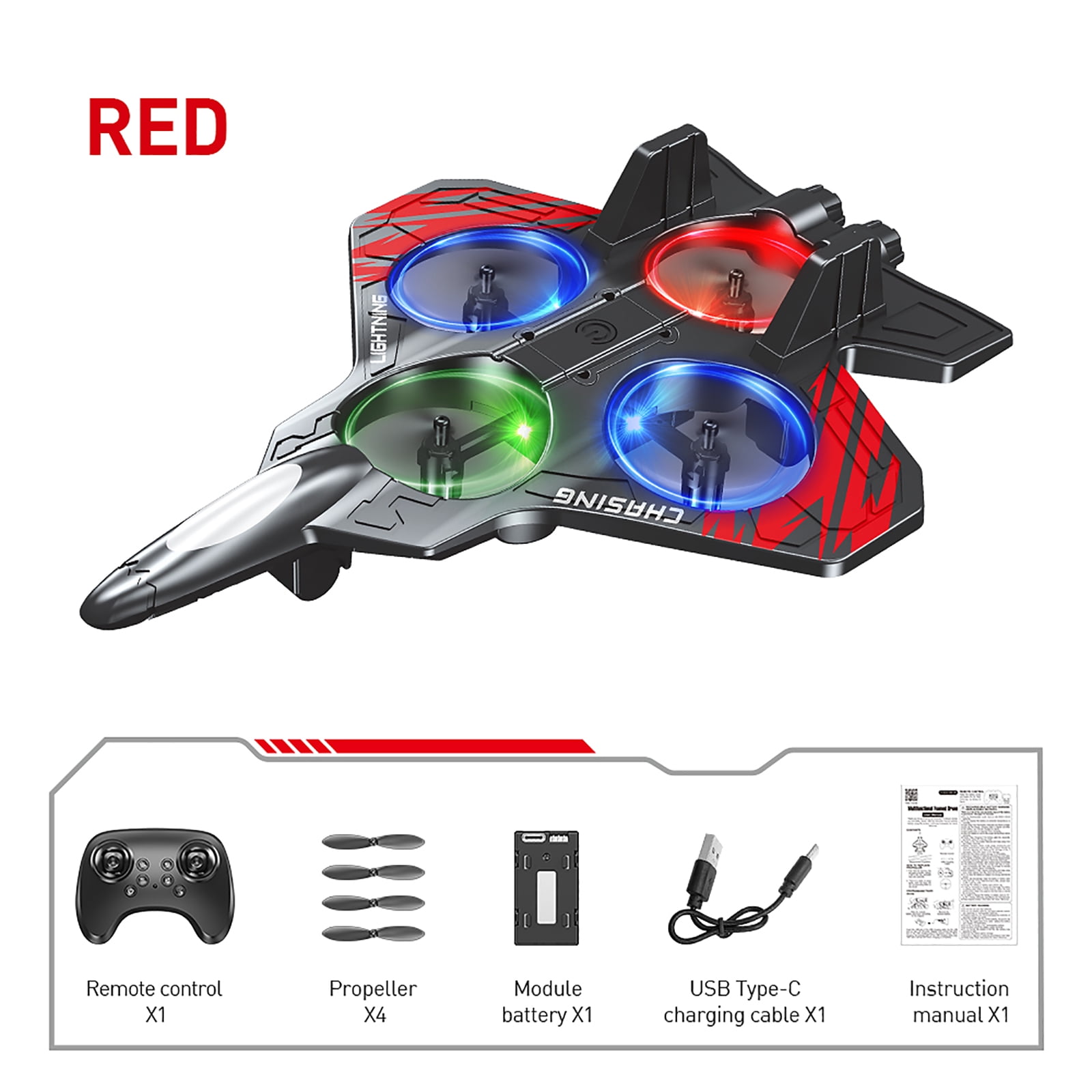 Rc Airplane With Remote Control, Stunt Foam Aircraft Equipped With Colorful Lights, Supports Sensing Control For Intuitive Flight Experience, Performs Multiple Stunt Moves,