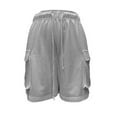 thumbnail image 4 of Sweat Shorts For Women Casual Summer Drawstring Cargo Short Athletic Running Workout Baggy Shorts, 4 of 6