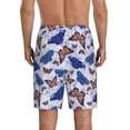 thumbnail image 2 of Balery Butterflies1 Men's Cotton Knit Pajama Shorts Waistband & Pockets,Short Pajama Pants-Medium, 2 of 8