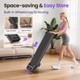 thumbnail image 4 of 5% Foldable Walking Pad,5 in 1 Under Desk Treadmill with Remote Control and LED Display, 330lb Capacity, Compact & Small Treadmill for Home & Office,Black, 4 of 9