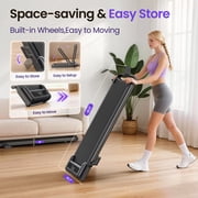 Evitormill Foldable Walking Pad,2 in 1 Under Desk Treadmill with Remote Control and LED Display,320lb Capacity,Compact & Small Treadmill for Home & Office,Black