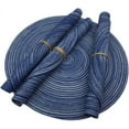 thumbnail image 5 of Round Woven Placemats, 4 Pcs, 15" Braided Woven Placemats, Attractive Kitchen Place Mats, Round Placemats as Table Mat (Blue), 5 of 6