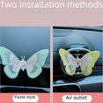 thumbnail image 3 of Decoración de salida de aire de consola central de automóvil con forma de mariposa en movimiento, adornos pequeños para automóvil, accesorios creativos para automóvil de la serie Cure, 3 of 5