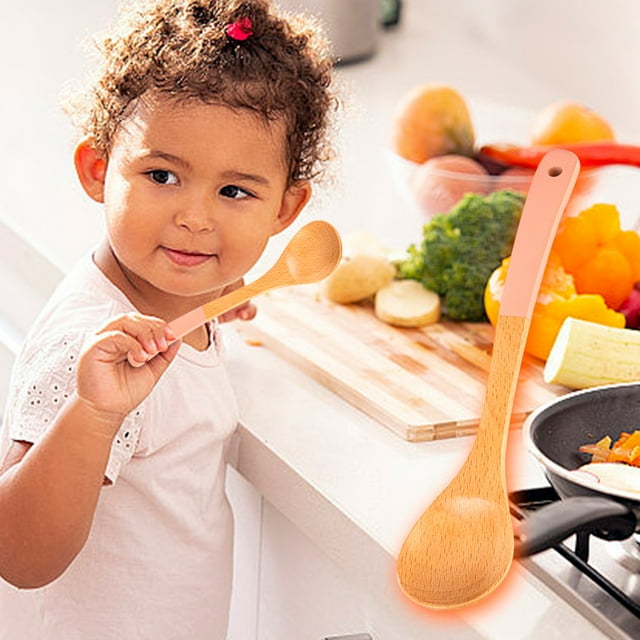 Small Kitchenware Set Beech Wood Solid Wood Childrens Fish Frying Shovel