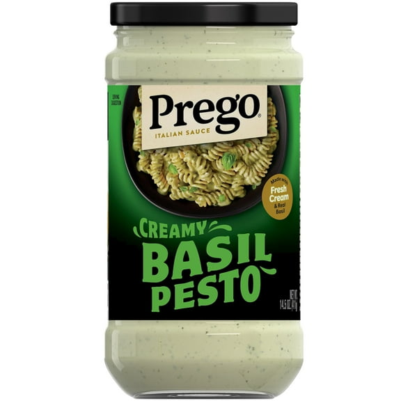 Prego Creamy Basil Pesto Pasta Sauce, 14.5 oz Jar