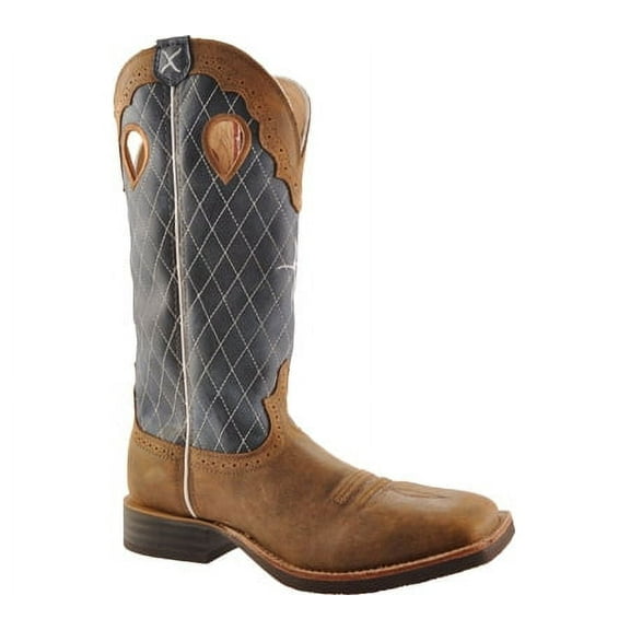 Twisted X Western Boot Men Ruff Stock Leather 14 B Bomber Blue MRS0027