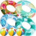 thumbnail image 1 of Pool Floats 90shine Luau con pelotas de playa de 13,5 pulgadas para niños y adultos, 1 of 7