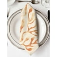 thumbnail image 2 of Hokiten Kitchen Dinner Napkins Set of 8 Orange Beige Coral Cloth Napkins Reusable Washable Table Napkins for Weddings Cocktail Parties Holiday Table Decor 20x20 Inch, 2 of 8