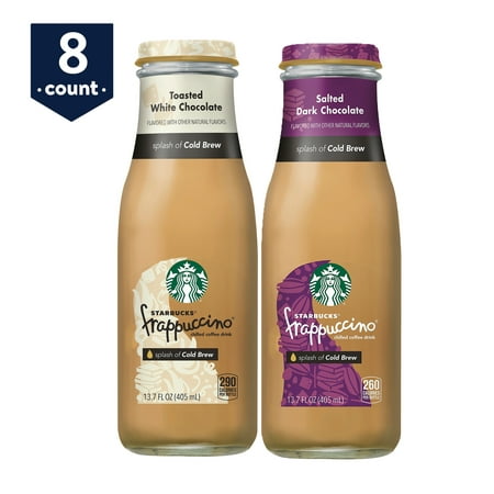 Starbucks Frappuccino with Cold Brew, 2 Flavor Variety Pack, 13.7 oz Bottles, 8 (Best Starbucks Drink Frappuccino)