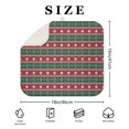 thumbnail image 4 of Red and Green Christmas Snowman Pattern Dish Drying Mat for Kitchen 1 Pack, Ultra Absorbent Microfiber Dishes Drainer Mats,16x18in(41x46cm), 4 of 6