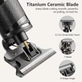 thumbnail image 2 of Cortapelos para hombre, recortadora de pelo sin espacio, cortadora de pelo con cuchilla en T, cortadora de pelo inalámbrica, carga USB, 2 of 4
