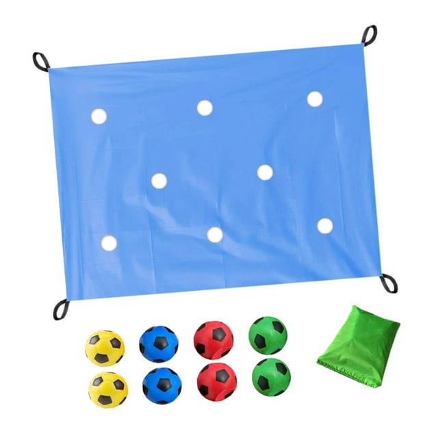 koolsoo Hole Tarp Coordination Playing Team Building Game for Garden Indoor Backyard sky blue