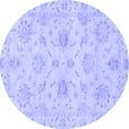 thumbnail image 1 of Ahgly Company Indoor Round Oriental Blue Traditional Area Rugs, 8' Round, 1 of 4