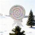 thumbnail image 4 of Colorful Lollipop Christmas Tree Topper, Festive Candy Themed Tree Topper with Spring Base, Cute Holiday Decor for Christmas Tree, Home Party Centerpiece (Size/Colour as Pictured), 4 of 5