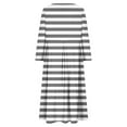 thumbnail image 5 of YHAJDS Women's Casual Dress,Women Midi Dresses Long Sleeve Dress Print Round Neck Mid Calf Length Dress Casual Fashionable Winter Long Sleeve Midi Dress Loose Comfortable, 5 of 5
