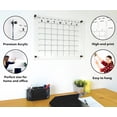 thumbnail image 3 of Premium Large Acrylic Wall Calendar - Reusable Board for Office and Home - Dry Erase Board - Large Glass Calendar for Wall (40x28" (XLarge), Black Standoff), 3 of 13