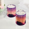 thumbnail image 2 of Yayeee 4 Pack Qtip Holder Bathroom Cotton Swab Canister with Lid Clear Dispenser Set, Pixel Floating Hearts, 2 of 6