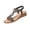 Black, variant on Wedge Sandals for Women Dressy: Rhinestone Low Wedge Sandal - Comfortable Elastic Strappy Sandals - Summer Walking Sandals Silver 37
