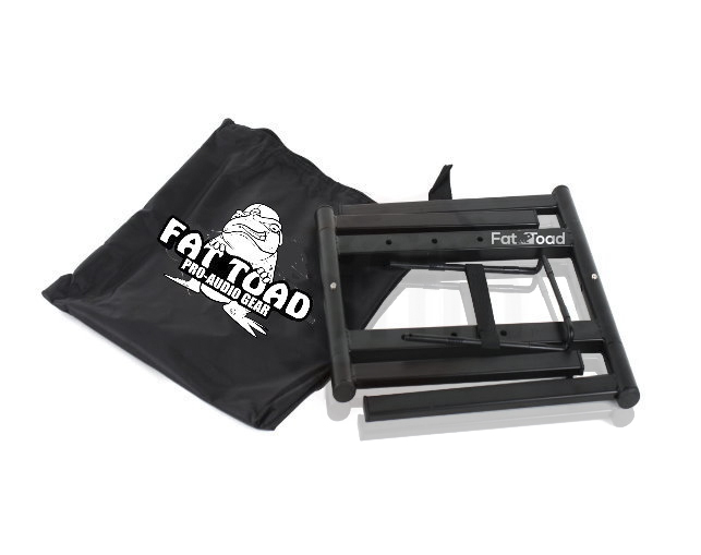 Folding DJ Laptop Stand with Sub-tray Shelf by Fat Toad Pro Audio Computer Table Top Rack Stand Mount for iPads, Mixer Controller & Tablets Portable PC Gear Clamp Holder Stage Booth, Home Office - image 3 of 14