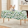 thumbnail image 3 of St. Patricks Day Tablecloth 60×84 Inch Oval, Shamrock Irish Clover Luck Washable Seasonal Table Cover for Party Picnic Dinner Decor, 3 of 6