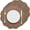 Brown, variant on Scalloped Round Placemats Set of 6 Polyester Linen Blend Washable Non Slip Place Mats Easy Clean Heat Resistant Table Mats for Kitchen Dining Table Decor