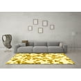 thumbnail image 3 of Ahgly Company Indoor Round Abstract Yellow Modern Area Rugs, 3' Round, 3 of 4