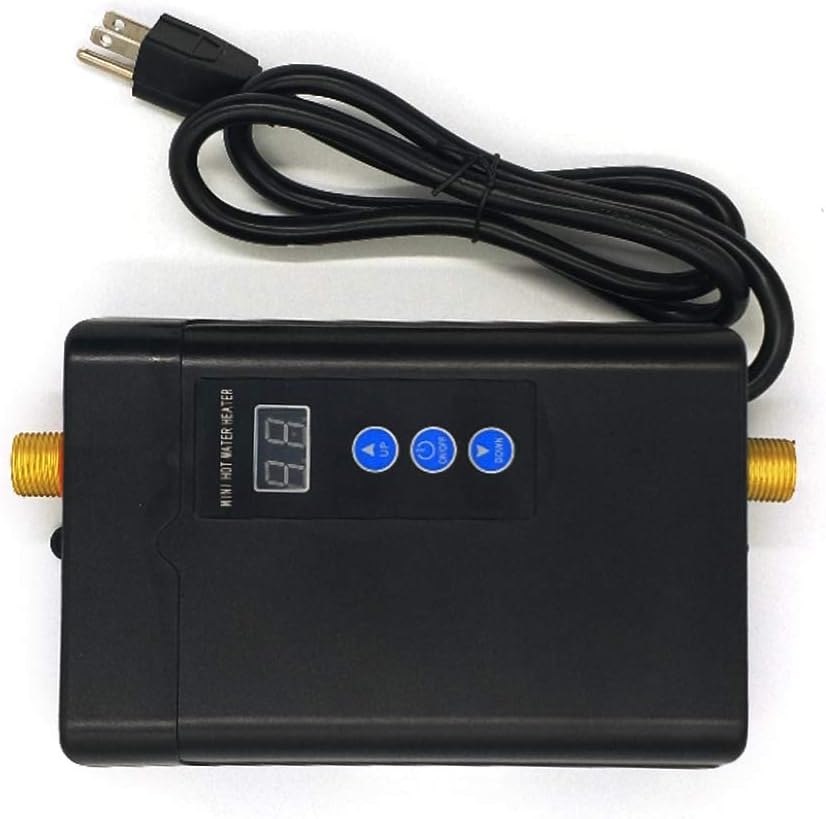 Tankless Water Heater Electric 3KW 110V With Remote Control Temperature Display Electric Tankless RV Water Heater for Under Sink Tap Home