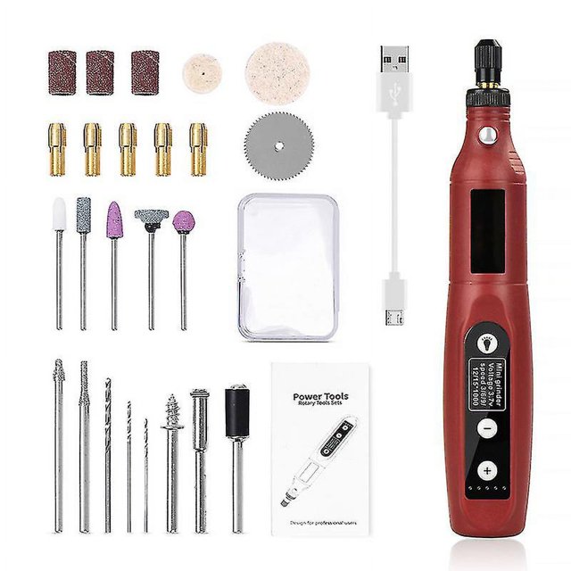 Mini taladro herramientas rotativas Led inalámbrico Mini taladro eléctrico Usb recargable para bricolaje, pulido, corte Hy