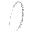 thumbnail image 5 of 1 Piezas Diamantes de Imitación Nupcial Cristal Mujer Diadema Boda Florista Perla Diamante Delgado Plata Flor Hojas Corona Accesorios para el cabello Diadema, 5 of 5