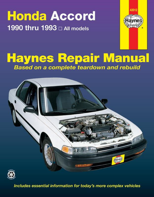 Honda Accord (90-93) Haynes Repair Manual
