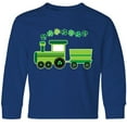 thumbnail image 3 of Inktastic St Patricks Irish Shamrock Train Long Sleeve Youth T-Shirt, 3 of 5