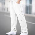 thumbnail image 2 of XDZJLR Men's Casual Pants Fashion Straight Solid Color Drawstring Trendy Leisure Comfortable Pant, 2 of 5