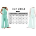 thumbnail image 6 of MOSHU Two Piece Lounge Sets for Women Loose Fit Tank Tops and Wide Leg Pants with Pockets Solid Summer Sets, 6 of 9
