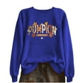 thumbnail image 2 of Yteetum Pumpkin Print Sweatshirts for Women Halloween Thanksgiving Print Crewneck Hoodless Sweatshirt Tops Womens Casual Pumpkin Season Print Round Neck Loose Fits Long Sleeve Sweatshirts Fall Trendy, 2 of 6