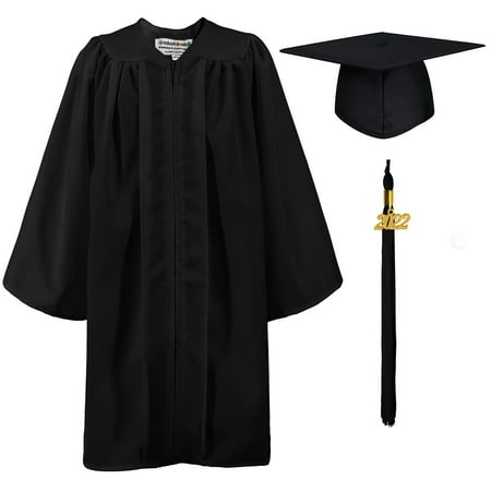

Julam Graduation Gown Cap Tassel Set 4 Pieces 2022 Unisex Graduation Matte Gown Set Honor Cord for Bachelor Students Graduation