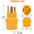 thumbnail image 6 of 3 Prong to 4 Prong Dryer Adapter, NEMA 14-30P Male to 10-30R Female, 4-Prong New Dryer Plug to 3-Prong Old Dryer Receptacle for Old Non-grounding Electric Dryer with New Dryer Wall Outlet House, 6 of 8