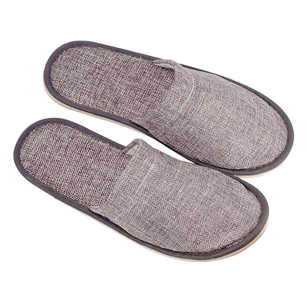 Zapatillas SPA - Puntera Cerrada Antideslizante para Hogar Hotel Huésped Gris
