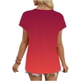 thumbnail image 5 of KyCheLot Womens Short Sleeve T Shirts Casual Print V Neck Cute Basic Tee Tops Summer Dailywear, 5 of 6