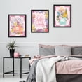 thumbnail image 4 of PixonSign Framed Canvas Print Wall Art Set - French Perfume with Flowers Modern Posters - Set of 3 Floral Botanical Urban Illustrations Boho Colorful Wall Décor for Living Room - 12"x16"x3 Black, 4 of 5
