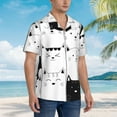 thumbnail image 5 of Kll Men'S Hawaiian Shirt Short Sleeve Button Down Beach Shirts-Doodle Cute Cat, 5 of 8