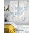thumbnail image 3 of Vintage Yellow Blue Sheer Curtains 63 Inch Length 2 Panels Set, Abstract Art Floral Voile Window Treatment Rod Pocket Curtains Sheers Drapes for Bedroom/Living Room/Kitchen 52x"63"x2, 3 of 7