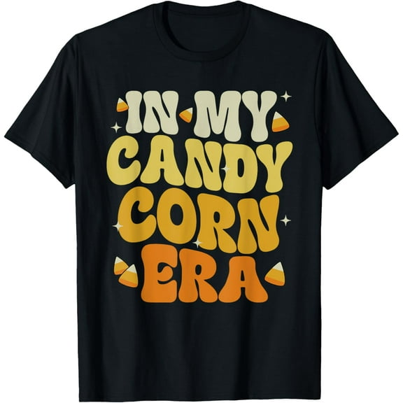 Groovy In My Candy Corn Era Funny Halloween Party Costume T-Shirt