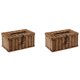 thumbnail image 1 of 2X Caja de pañuelos de imitación de ratán Caja de pañuelos Elegante decoración del hogar Caja de pañuelos de escritorio hecha a mano Caja de almacenamiento de servilletas 21X12cm, 1 of 8
