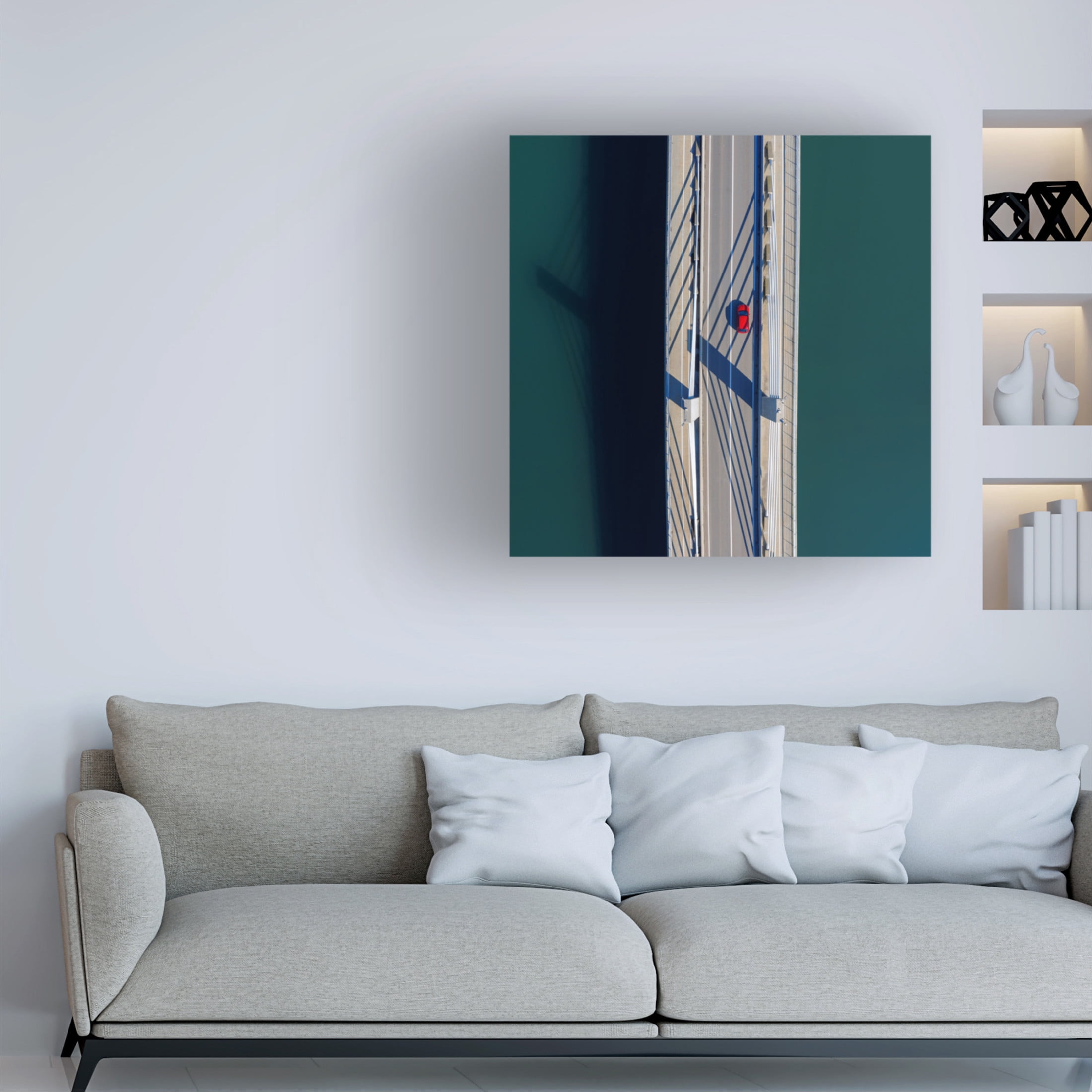 Canvas Wall Art - Jure Kravanja 'Bridge' Wall Art for Living Room, Bedroom, or Office D?cor by Trademark Fine Art - 35 x 35 Inches