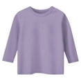 thumbnail image 4 of Hessimy Toddlers Long Sleeve T-Shirt Soft Cotton Top Tees for Toddler Boy girls Long Sleeve Flexy Soft Knit Expandable Shoulder Pullover Undershirt(A89-Purple,8-9 Years), 4 of 5